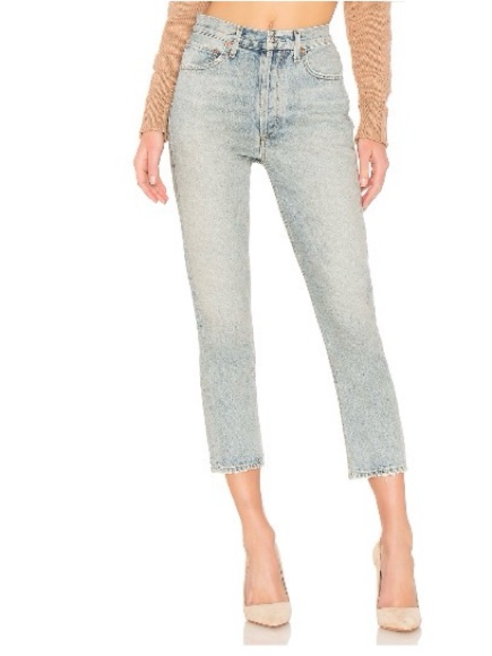 AGOLDE Riley High Rise Straight Crop in Vanished | 32 | NWT